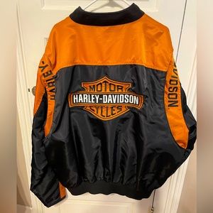 Black and orange Harley Davidson riding jacket 3X